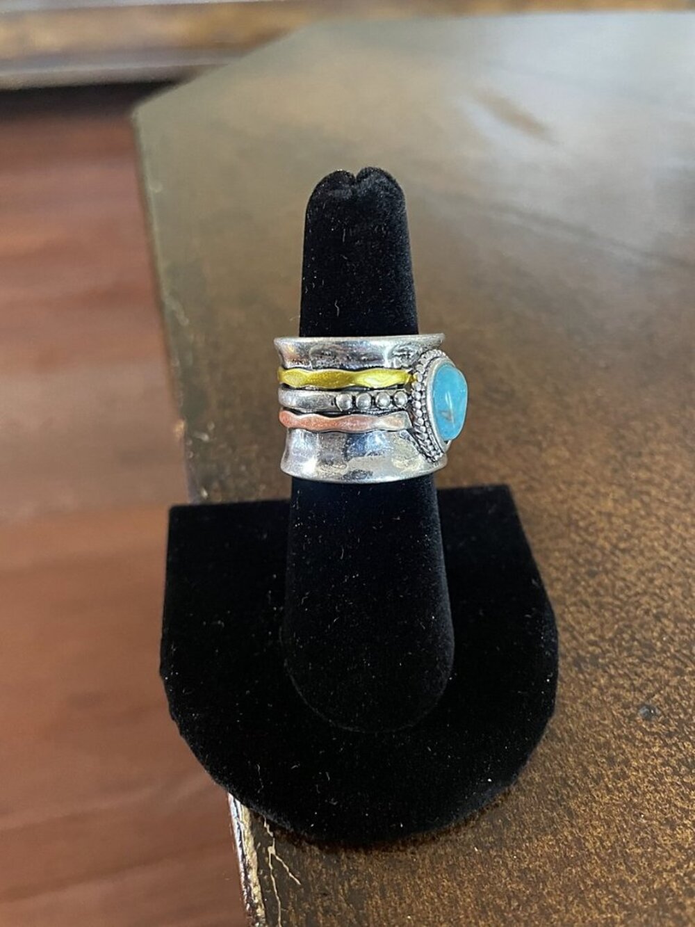 White K Vintage Boho Retro Teardrop CZ Statement Ring | Silver Tribal Waterdrop - Picture 6 of 15